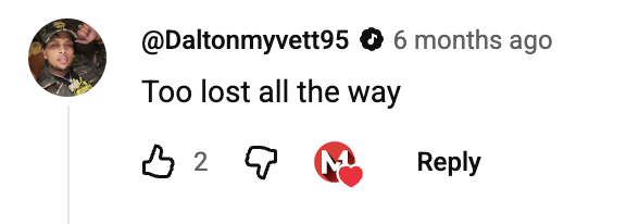 Wiadomość od artysty Too Lost